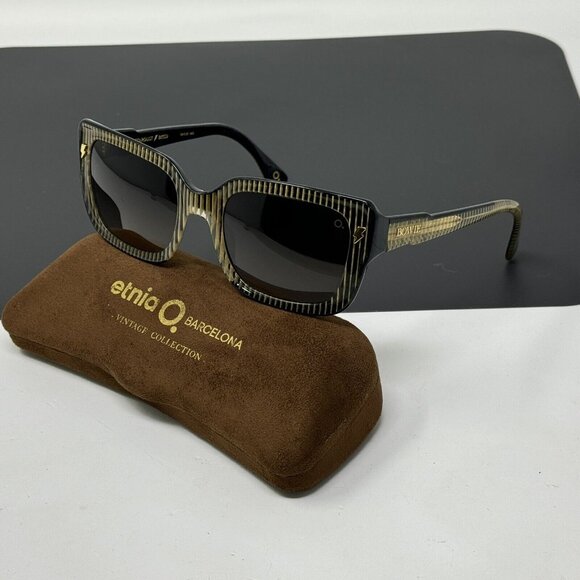DAVID BOWIE ETNIA BARCELONA Sunglasses ZIGGY STARDUST BLACK GOLD Scratched Lense main image 15